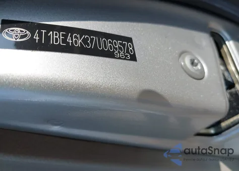 2007 Toyota Camry Ce/Le/Xle/Se z USA, uszkodzony, nr VIN 4T1BE46K37U069578